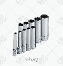 SK Tools 4950 10-Piece 1/4 in. Drive 12-Point Deep Fractional Socket Set