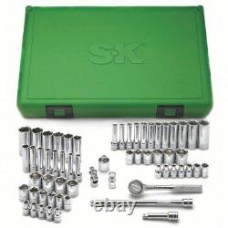 SK Tools 91860 Socket Set 1/4 Drive 6 Point Standard/Deep SAE/Metric 60pcs