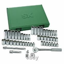 SK Tools 94549 3/8 Drive 6 Point Standard and Deep SAE / Metric Socket Set