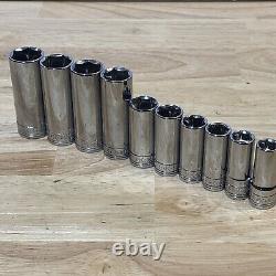 SK Tools Metric Deep Socket Set 3/8 Drive 6 Point 10mm to 19mm S-K Tools USA