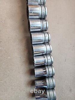SNAP ON 1/2 DRIVE 16 pc! 12 POINT DEEP & SHALLOW SAE SOCKET SET 1 5/16 to 3/8