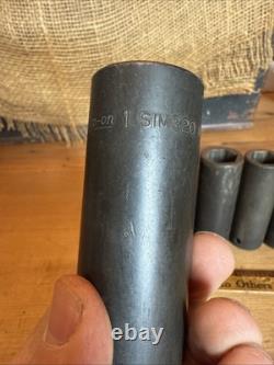 SNAP ON 1/2 Drive 6 Point Deep Impact Socket Set 8 PC SIM model 1/2-1 USA