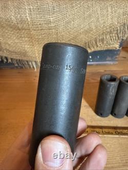 SNAP ON 1/2 Drive 6 Point Deep Impact Socket Set 8 PC SIM model 1/2-1 USA