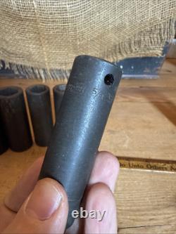 SNAP ON 1/2 Drive 6 Point Deep Impact Socket Set 8 PC SIM model 1/2-1 USA