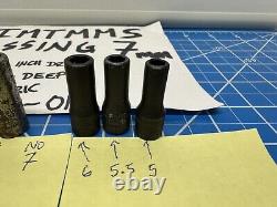 SNAP-ON 1/4 DRIVE SEMI-DEEP 6 POINT IMPACT SOCKET SET METRIC IMTMMS MISSING 7mm