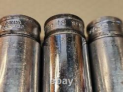 SNAP ON 10 Piece Metric 12 Point Deep Socket SFM/SFSM 3/8 Drive 19mm-9mm