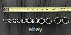 SNAP ON 11-Piece 3/8-Drive 6-Point SAE Deep Socket Set (1/4 7/8) USA