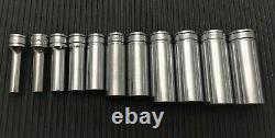 SNAP ON 11-Piece 3/8-Drive 6-Point SAE Deep Socket Set (1/4 7/8) USA