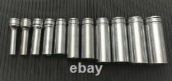 SNAP ON 11-Piece 3/8-Drive 6-Point SAE Deep Socket Set (1/4 7/8) USA