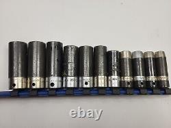 SNAP ON 11 Piece Metric 6 Point Deep Impact Socket Set 9-19 SIMFM 3/8 Drive