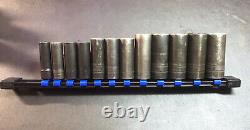 SNAP ON 12-Piece 3/8 Drive 6-Point Metric Deep Impact Socket USA (10-21mm)