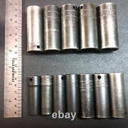 SNAP ON 12-Piece 3/8 Drive 6-Point Metric Deep Impact Socket USA (10-21mm)