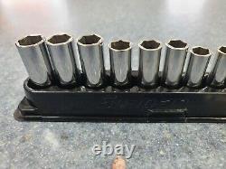 SNAP-ON 12 pc 3/8 Drive 6-Point Metric Flank Drive Deep Socket Set FREE SHIPPING