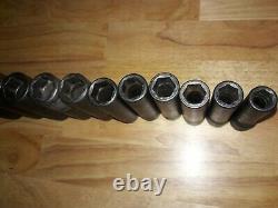 SNAP ON 13 Piece Deep Impact Socket Set 1/2 Drive, 6 Point, Metric, 12mm to 24m