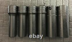 SNAP ON 14-Piece 3/8 Drive 6-Point Metric Flank Drive Deep Impact Socket Set