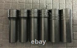 SNAP ON 14-Piece 3/8 Drive 6-Point Metric Flank Drive Deep Impact Socket Set