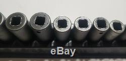 SNAP ON 14 pc 3/8 Drive 6-Point Metric Flank Drive Deep Impact Socket Set