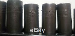 SNAP ON 14 pc 3/8 Drive 6-Point Metric Flank Drive Deep Impact Socket Set