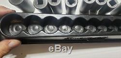 SNAP ON 14 pc 3/8 Drive 6-Point Metric Flank Drive Deep Impact Socket Set