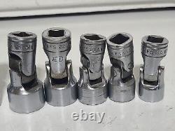 SNAP-ON FSU FS 3/8 Drive 6 Point SAE Swivel Sockets Deep Shallow USA Tools