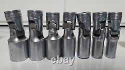 SNAP-ON FSU FS 3/8 Drive 6 Point SAE Swivel Sockets Deep Shallow USA Tools