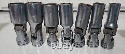 SNAP-ON FSU FS 3/8 Drive 6 Point SAE Swivel Sockets Deep Shallow USA Tools