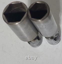 SNAP-ON FSU FS 3/8 Drive 6 Point SAE Swivel Sockets Deep Shallow USA Tools