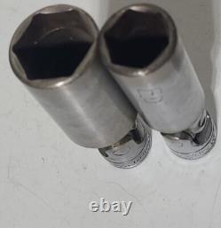 SNAP-ON FSU FS 3/8 Drive 6 Point SAE Swivel Sockets Deep Shallow USA Tools
