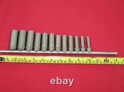 SNAP-ON GENUINE 12 pc 3/8 Drive 6-Point Metric Flank Drive Deep Socket Set