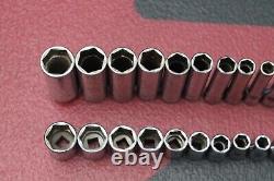 SNAP ON MAC 1/4 DRIVE METRIC DEEP & SHALLOW SOCKET SETS 24 PIECES 4mm 14mm