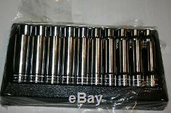 SNAP-ON TOOLS 1/2 Drive 6-Point Metric Flank Drive ShallowithDeep Socket SET 20p