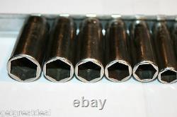 SNAP-ON TOOLS 1/4 DRIVE Metric Deep 6-Point SOCKET SET 5 to 15 mm 12pc