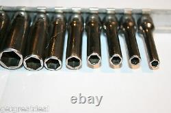 SNAP-ON TOOLS 1/4 DRIVE Metric Deep 6-Point SOCKET SET 5 to 15 mm 12pc