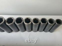 SNAP ON TOOLS 24 Piece 1/2-Drive 6-Point Metric Deep & Standard 15mm-27mm