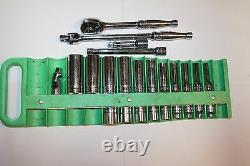 SNAP-ON TOOLS 3/8 DRIVE 12-POINT DEEP / SHALLOW SOCKET RATCHET BAR SET 26pcs