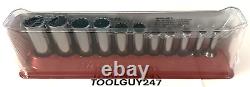 SNAP ON TOOLS USA 11Pc 3/8 Drive SAE 12 Point Deep Chrome Socket Set 211SFY NEW