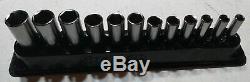 SNAP ON Tools 212SFSMY 3/8 DRIVE 12 Pc DEEP 6 POINT METRIC SOCKET SET 8 TO 19MM