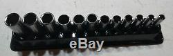 SNAP ON Tools 212SFSMY 3/8 DRIVE 12 Pc DEEP 6 POINT METRIC SOCKET SET 8 TO 19MM