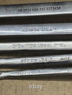 SNAP ON XO XS XSO 8Pc 12Point SAE Flank Drive 60°Deep Offset Box Wrench Spanner