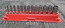 SNAP-ON YSTM 13pc 1/4 Drive 6-Point Deep Socket Set (YSTM04 YSTM20)