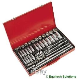 Sealey Tools AK6942 3/8 1/2 Drive Metric Socket Set 6 Six Point Std & Deep