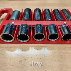 Sears Craftsman 22 pc. Metric 1/2 Drive Sockets Set with Tray + More Made In USA