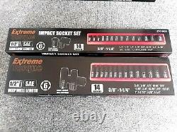 Six Point Impact Sockets SAE & Metric 3/8 & 1/2 Drive Deep & Shallow 8 Set Deal