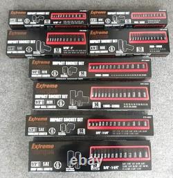 Six Point Impact Sockets SAE & Metric 3/8 & 1/2 Drive Deep & Shallow 8 Set Deal