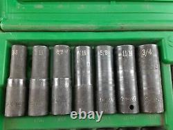 Sk 1/2 Drive Impact Socket Set 16 Pc 6 Point Standard And Deep 4050