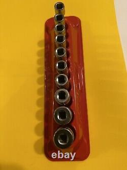 Snap-0n 1/4 Drive Deep Socket Set (10 Piece) -6point /SAE (Excellent Condition)