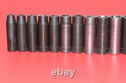 Snap-On 1/2 Drive 17 PIECE 10mm 27mm Flank 6-Point Deep Impact Socket Set