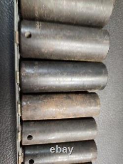 Snap-On 1/2 Drive 9pc SAE 1/2 1 1/8 Deep 6-Point impact