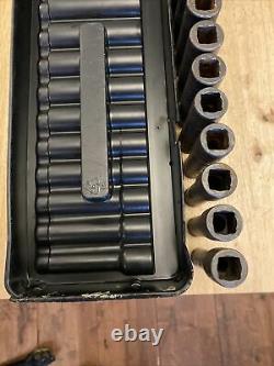 Snap On, 1/2 Drive, Deep, 6 Point, Impact Socket Set, 10-24mm, In Tray