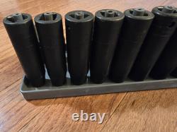 Snap On 1/2 drive deep impact socket set 3/8-1-9/16 complete set metric